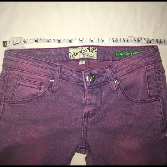 Revolution by Revolt Faded Pink/Purple Jeans - Picture 3 of 4